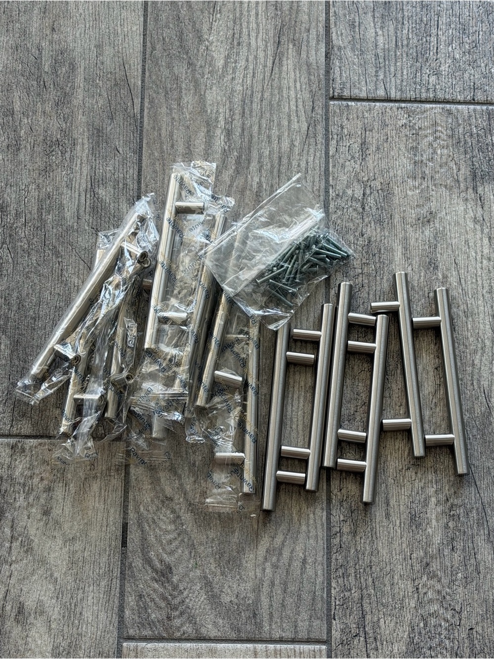 Stainless Steel T-Bar Cabinet Pull Handles - 15 total Brushed Nickel Finish